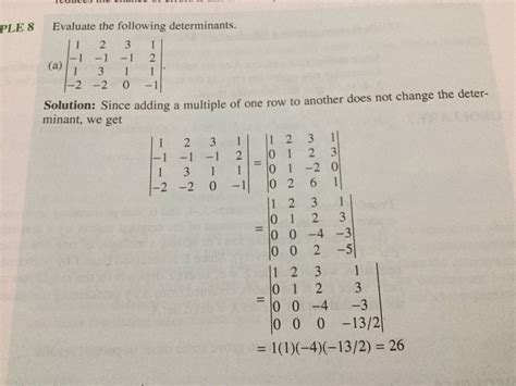 I know that swapping rows negates the determinant, and multiplying a row by a scalar scales the determinant. But I can't get this question correct. I thought it would be 24, because adding one row to another shouldn't affect the determinant, only the multiplication by -8 would, so the determinant would be -8 * -3 = 24.. 