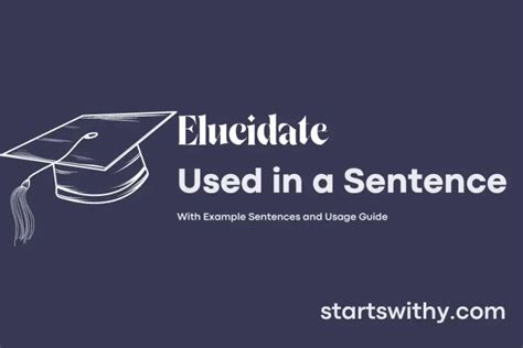 Use elucidate in a sentence