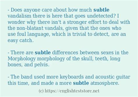 Use subtle in a sentence