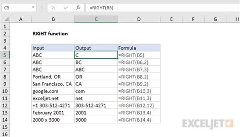 Use the Excel RIGHT Function to Extract Characters