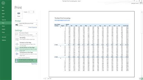 Use this Excel Print Formatting Every Time