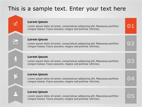 Use this creative Vertical Chevron PowerPoint Template to depict a