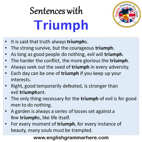 Use triumph in a sentence