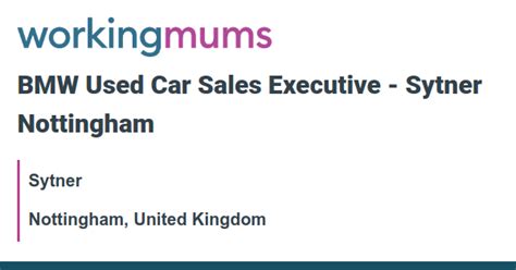 Used Car Sales Executive – BMW High Wycombe Sytner