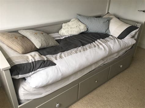 Used day bed for sale. Designers Knut Hagberg and Marianne Hagberg. BRIMNES daybed frame with 2 drawers, white, Twin A sofa by day and a bed for one – or two – by night. The two large drawers give plenty of space for comforters, pillows and bed linen. … 