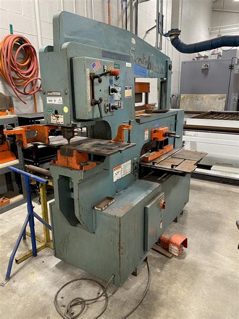 Used ironworkers for sale. Edwards 55 Ton IronWorker Notching, Angle, Punching, Shear Includes Punch Dies. used. Manufacturer: Edwards "Dirty but works like it should" Stantec Sale s & Services is Offering the Following Equipment: Edwards 55 Ton IronWorker Notching, Angle, Punching, Shear Includes Punch Dies. Machine sets in a nice roll .... 