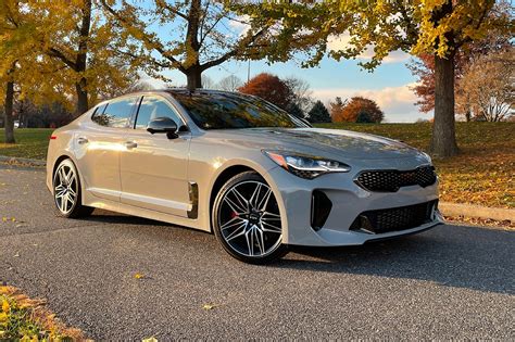 Description: Used 2023 Kia Stinger GT2 with All-Wheel Drive, Ventilated Seats, Heated Steering Wheel, Paddle Shifter, Cargo Cover, Blind Spot Monitor, Navigation System, Dual Exhaust, Smart Key, Remote Start, and Keyless Entry. Used 2023 Kia Stinger GT2 Sedan. 34 Photos. price drop. Price: $44,956. $745/mo est..