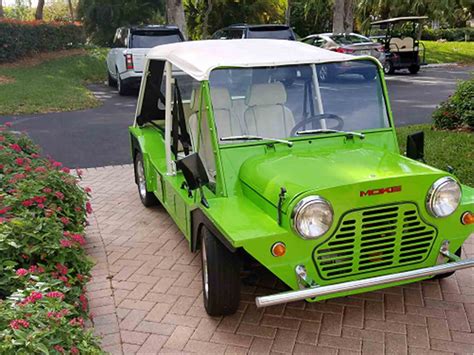 Used moke for sale. Black 2017 Moke America Moke America for sale located in Pinellas Park, Florida - $19,500 (ClassicCars.com ID CC-1053099). ... Moke America, a British Classic now in America! Programmed to travel 25 MPH NHTSA Street Legal. Front Wheel Drive, MacPherson Strut Front Suspension, Four Wheel Hydraulic Power Brakes, Power … 