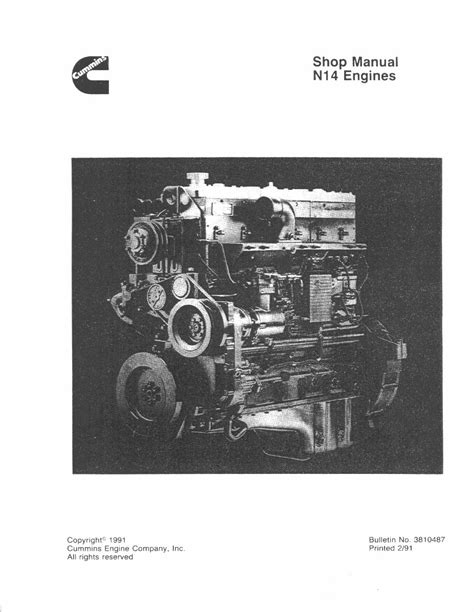 Used n 14 celect and plus engine shop repair manual for sale. - Der krieg im bild - bilder vom krieg.