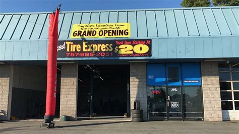 Used tire express. Used Tire Express. Used Tire Express. 1788 Virginia Beach Blvd. Virginia Beach, VA 23454. Get Directions. Serving. Mon - Sat 9:00 am - 5:00 pm. Sunday Closed. Holiday Hours. Main Phone: (757) 961-1244. Send Us a Message. Contact Form. Free Text. Please fill out this short form and we'll contact you shortly. Name. Phone. 