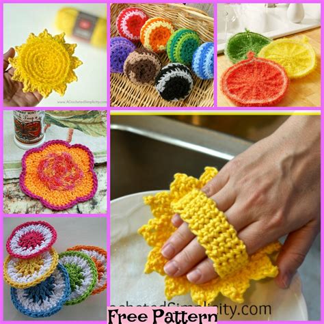 Useful Crochet Dish Scrubbies Free Patterns DIY 4 EVER