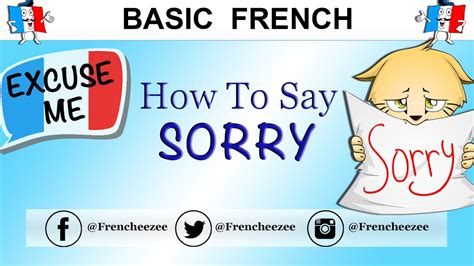 Useful phrases: how to say ‘sorry’ in French