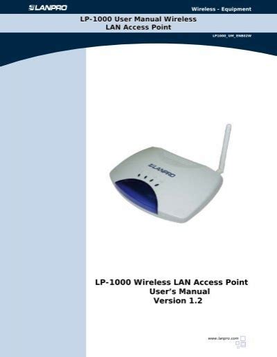 User’s Guide Wireless LAN Access Point Model No. EA …