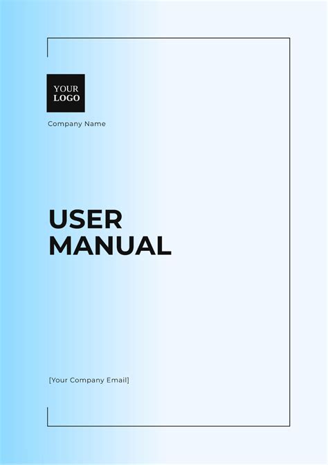 User Guide Manual Template