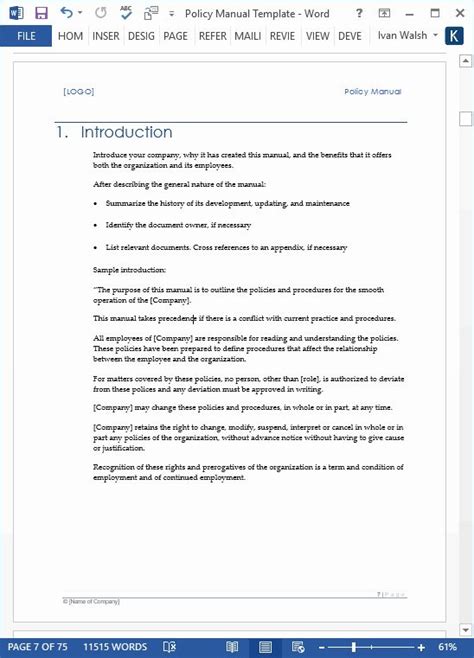 User Guide Template Microsoft Word For Your Needs