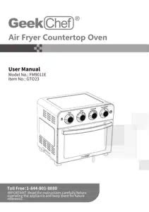 User Manual Geek Chef FM9020 oven manualsFile