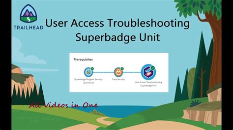 User access troubleshooting superbadge unit. Prerequisites for the User Authentication Specialist Superbadge. The User Authentication Specialist Superbadge was split into 4 smaller superbadges and Trailblazers will be awarded totally 4 Superbadges instead of 1 Superbadges. As a AwesomeAdmin, now you can show off your User Authentication skills with these new Trailhead Superbadges. 