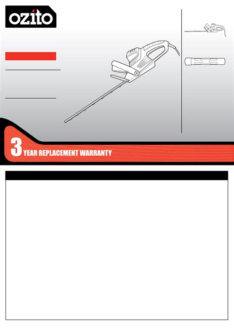 User manual Ozito HTE-550 (English - 6 pages)