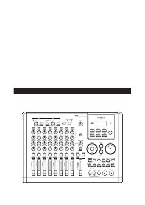 User manual Tascam DP-02CF (English - 80 pages)