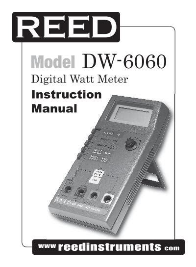User manual for a dw 6060 multimeter. - 2001 am general hummer blower motor manual.