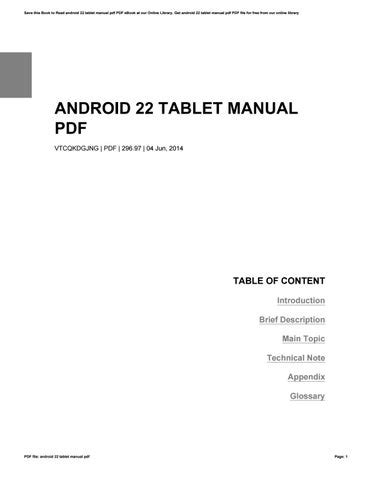 User manual for android 22 tablet. - The road to release a beginners guide to wildlife rehabilitation.