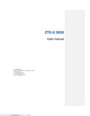 User manual for zte u x850. - Manual de servicio de excavadora halla.