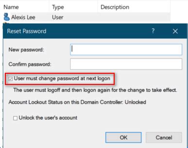 User must change password at next logon attribute.  To remove this requirement, set the pwd...