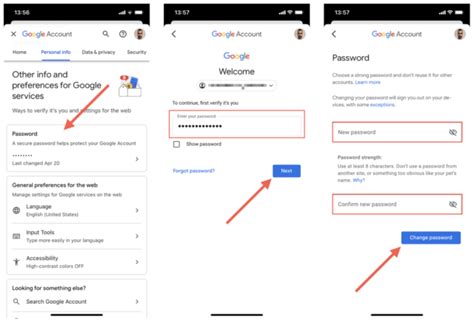 Username password.  Change password Sign in to your Google Account and access...
