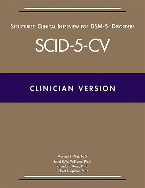 Users guide to structured clinical interview for dsm 5 disorders scid 5 cv clinician version. - Manual de soluciones para conceptos de sistemas operativos.