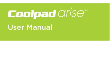Users manual for cool pad arise model 5560s. - Livres de l'enfance, du 15e au 19e siècle.