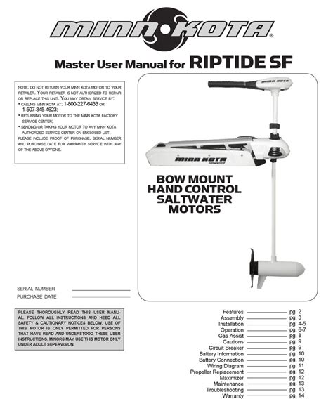 Users manual minn kota riptide copilot. - New holland 644 rundballenpresse service handbuch.