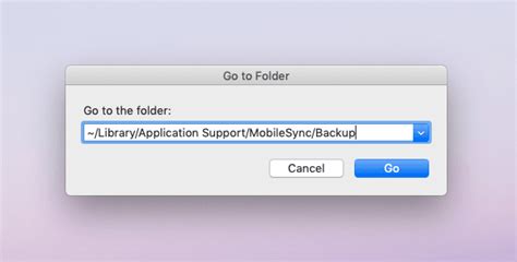Trovare la cartella di backup di iTunes su macOS. La posizione di backup predefinita può essere visualizzata in Finder utilizzando Spotlight. Premendo ⌘ Cmd + e digita ~/Library/Application Support/MobileSync prima di premere ⏎ Enter . La finestra del Finder che si apre mostrerà una cartella denominata "Backup".. 