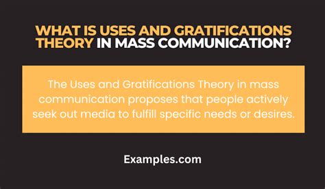 Uses and Gratifications Theory - Mass Communication Context