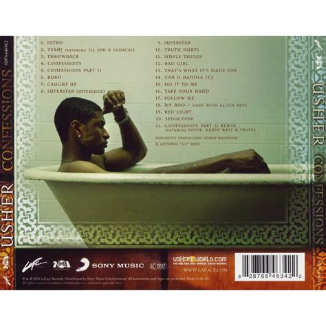 Usher confessions tracklist. Things To Know About Usher confessions tracklist. 