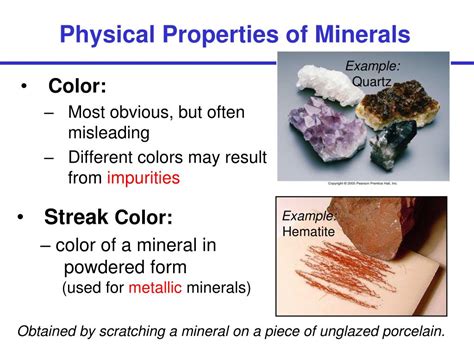 Using Characteristics of Minerals to Identify Them