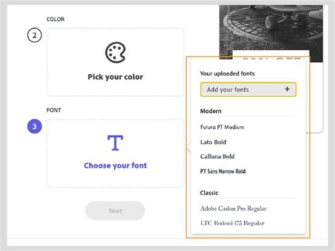 Using Custom fonts in Adobe Express