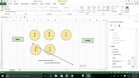Using Excel 2013 Graphic Tools To Create Network Diagrams Youtube