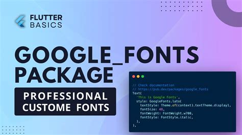 Using Fonts in Flutter with Google Fonts YouTube
