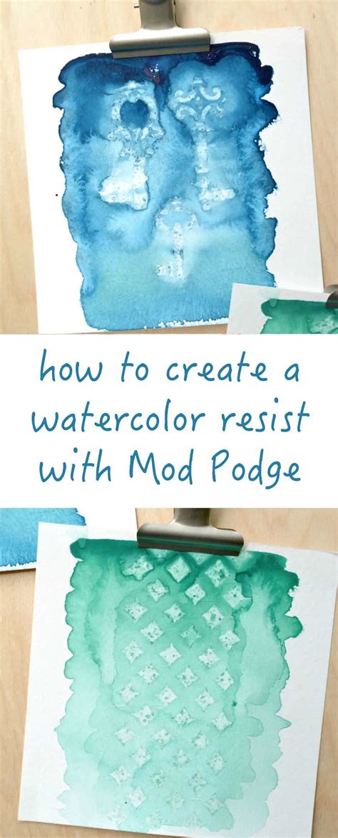 Using Mod Podge as a Watercolor Resist - Mod Podge Rocks