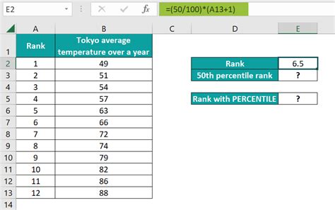 Using Percent Rank in Excel