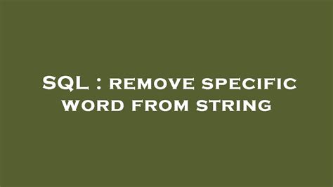 Using T-SQL remove specified words from a string