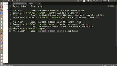 Using Target in HTML YouTube