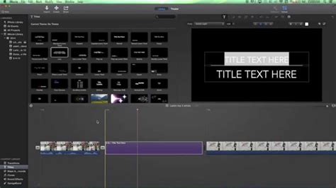 Using Titles in iMovie 10