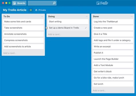 Using Trello Part 1 An Overview The Manual