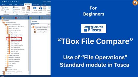 Using Tricentis Tosca Standard Modules