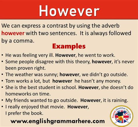 Using however in middle of sentence