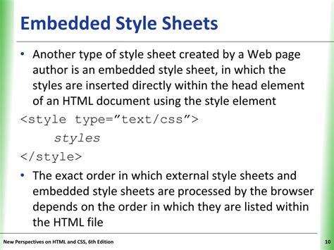 Using linked and embedded style sheets together from the Course CSS Web