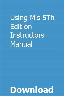 Using mis 5th edition instructors manual. - 1990 yamaha 50 hp outboard manual.