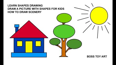 Using shapes to draw pictures easy.  #colordreamstudio #howtodraw #drawsh...