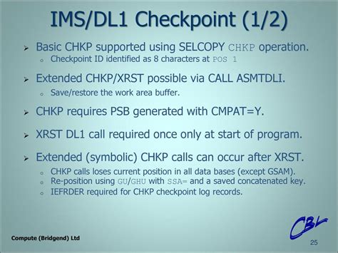 Using the CHKP call - Documentation for APPLICATION RESTART …